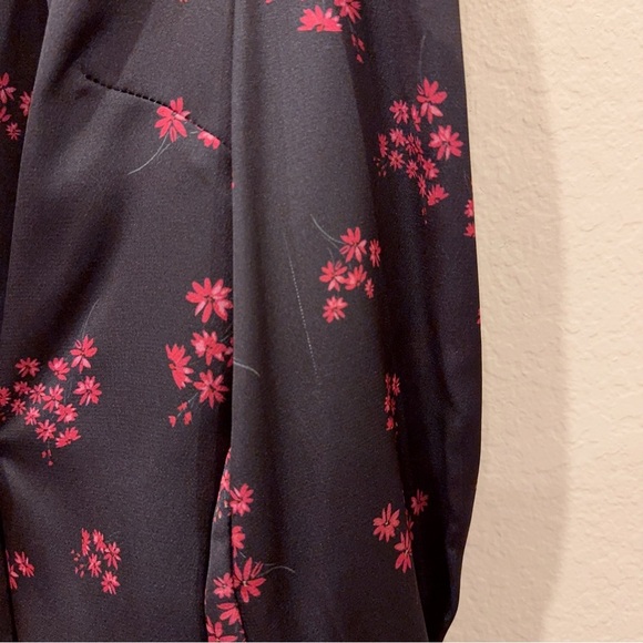 Keepsake Infinity Long Sleeve Wrap Blouse Top Black Ditsy Size XS NWT - Picture 5 of 6